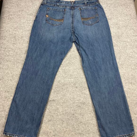 Ariat jeans men's 40x33 Boot cut faded whiskered Cowboy rodeo country‎ cotton - Picture 2 of 16